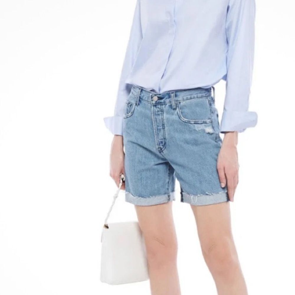 J Brand Billey short highrise Light Blue Denim Shorts size 24 new with tags
